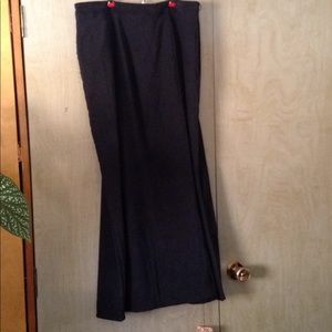 Vtg faux suede black maxi